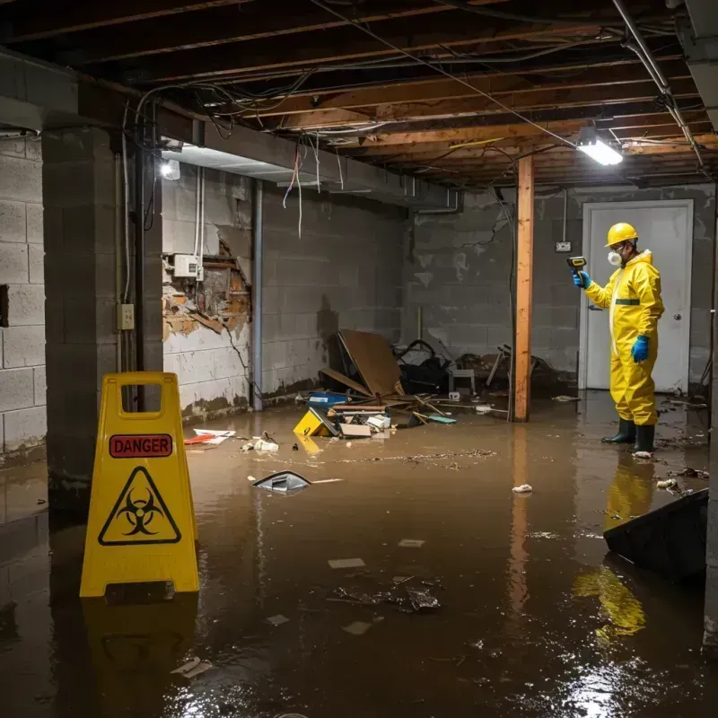 Flooded Basement Electrical Hazard in Trenton, GA Property